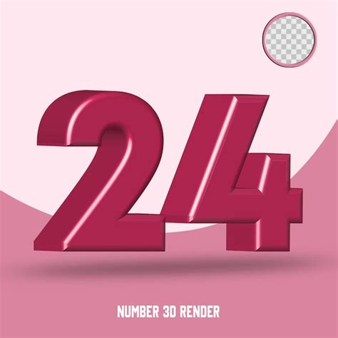 premium psd  render number  red marron color