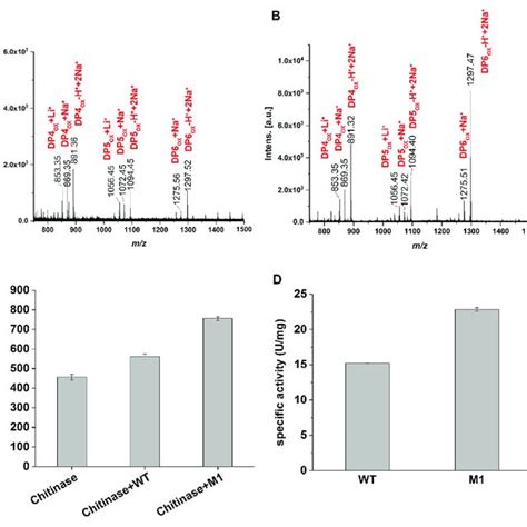 Enzyme Activity Of Cjlpmo10a Cd And M1 A And B Maldi Tof Ms