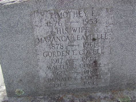 Timothey Everett Covell 1876 1953 Find A Grave Memorial