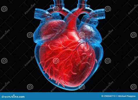 An Xray Image of a Human Heart Stock Illustration - Illustration of ...