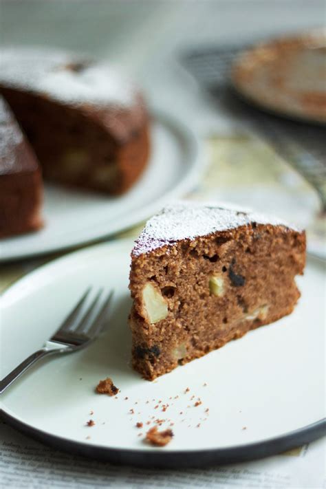 Saftiger Apfel Schokoladenkuchen mit Quittenlikör feines gemüse