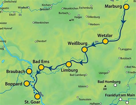 Der Lahnradweg Karte Infos