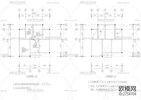 农房建筑结构cad施工图 免费3dmax模型库 欧模网