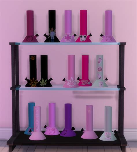 Cute Weed Bongs for Sims 4 ⋆ Violablu ♥ Pixels ♥