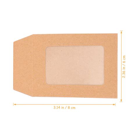 Pcs Kraft Window Envelopes With Invitation Transparent Paper Ebay