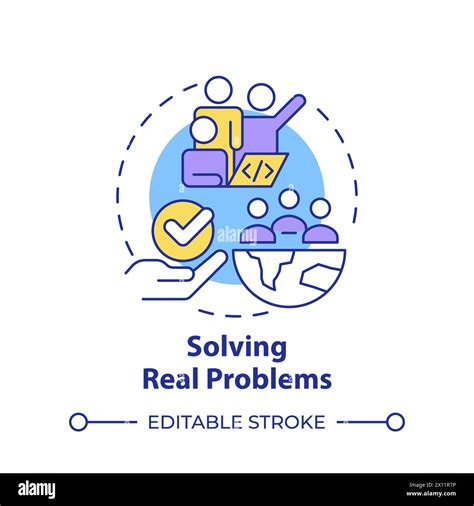 Solving Real Problems Multi Color Concept Icon Stock Vector Image And Art