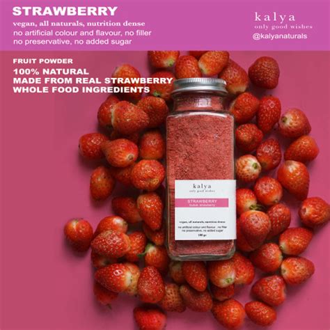 Jual Strawberry Powder Pure Bubuk Buah Murni Stroberi Freeze Dried