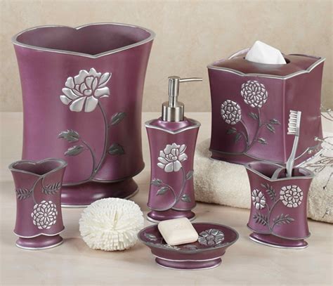 Elegant And Sophisticated Purple Bathroom Accessories Decor Report