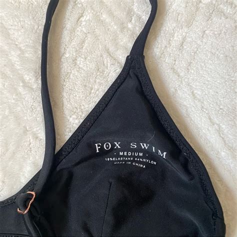White Fox Boutique Swim Nwt White Fox Black Triangle Bikini Top S And M Poshmark