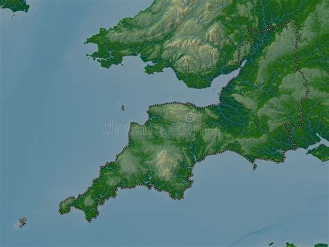 South West United Kingdom Physical No Legend Stock Illustration Illustration Of Continent