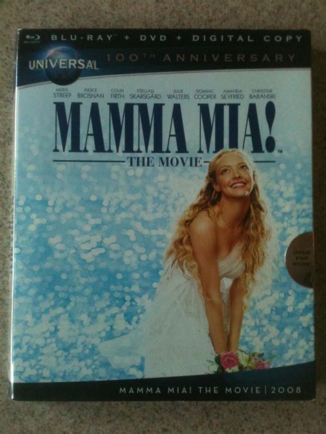 Mamma Mia Blu Ray Dvd Disc Set Universal Th Anniversary