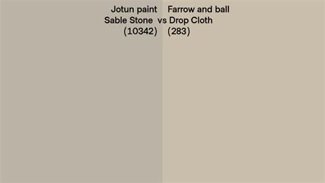 Jotun Paint Sable Stone 10342 Vs Farrow And Ball Drop Cloth 283