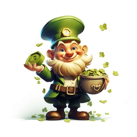 Renderización en 3D del personaje concepto del día de St Patrick