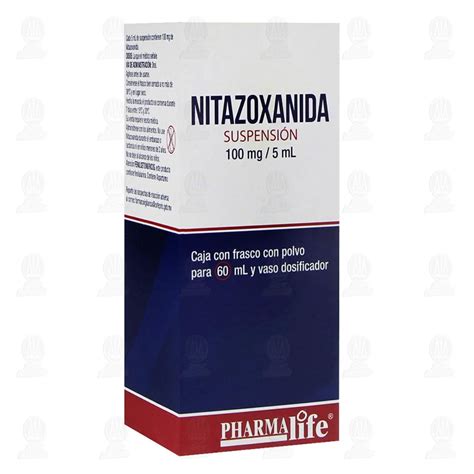 Nitazoxanida 100mg 5ml Suspensión 60 ml Pharmalife