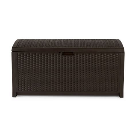 Suncast Resin Wicker Deck Box Java Gallon Ralphs