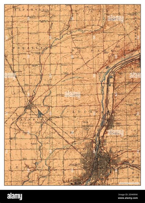 Joliet Illinois Map United States Of America By