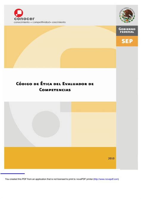 Pdf Codigo De Etica Del Evaluador En Competencias Dokumen Tips