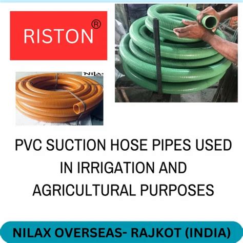 Pvc Suction Pipe Heavy Duty Green And Orange Color Cost Effective