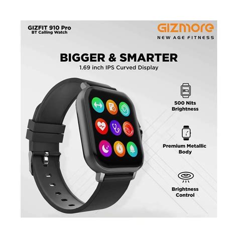 Gizmore Gizfit Pro Smart Watch Black