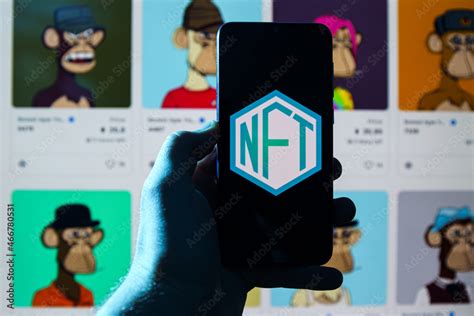 NTF logo on smartphone in NTF's background. A non-fungible token is a ...