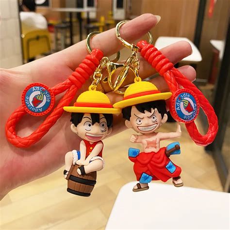 Custom New Cartoon Japanese Anime Keychain Kawaii One Pieced Luffy