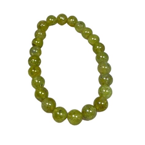 Green Garnet Bracelet 8mm - Crystalis - Crystals Shop