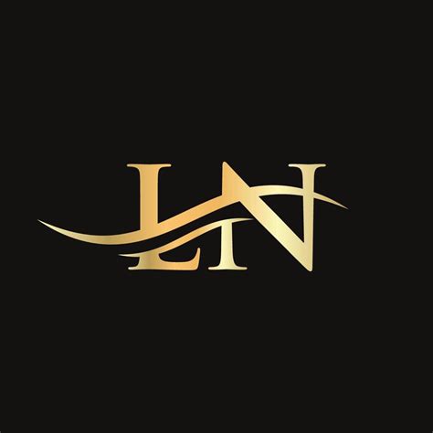 ln letter logo initial ln letter business logo design vector template