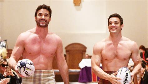 Thom Evans And Brother Max Evans Go Shirtless In Kilts For Fashion Show Lauren Jamieson Max