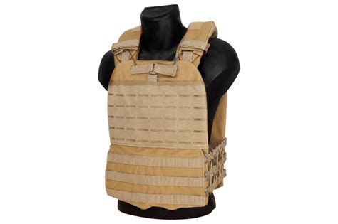 Tactical Plate Carrier Laser Cut Tan Wosport