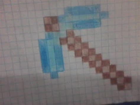 Tutorial Como Dibujar Un Pico De Diamante De Minecraft Youtube