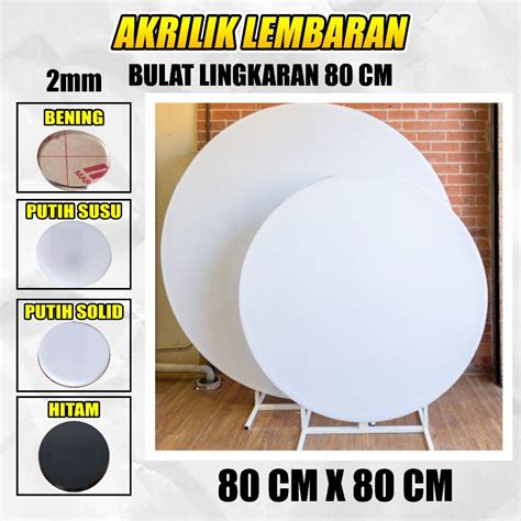 Jual Lembaran Akrilik Bulat Lingkaran Cm Mm Acrylic Putih Solid