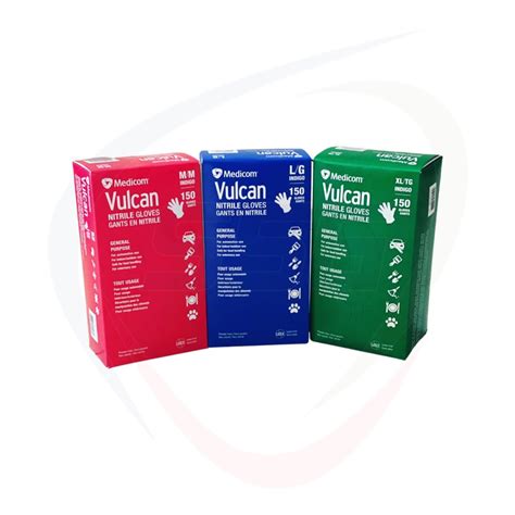 150 Ct Medicom Vulcan Nitrile Gloves Latex Powder Free Xl Extra Large