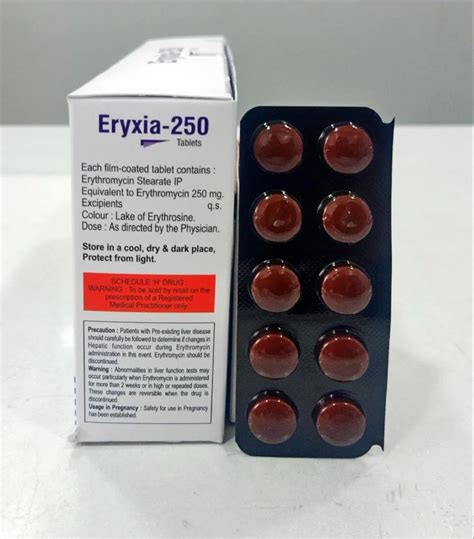 Erythromycin Stearate Tablets IP 250mg At Rs 480 Box In Dohad ID