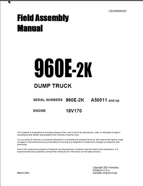 960e 2k Field Assembly Manual Autopdf