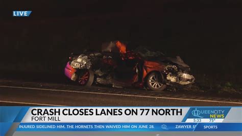 Wreck Shuts Down I 77 Nb Lanes Near Carowinds Youtube