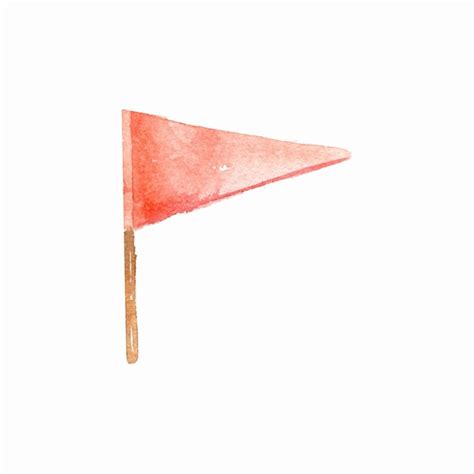 Premium Vector Watercolor Red Flag