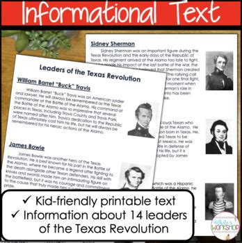 Leaders of the Texas Revolution Activities and Task Cards by White's ...