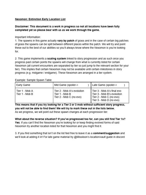 Nexomon Extinction Locations Pdf Earth Sciences Physical Geography