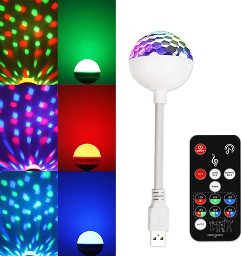 Mini Discokugel Licht Mit Nachtlicht Usb Auto Atmosph Re Lichter