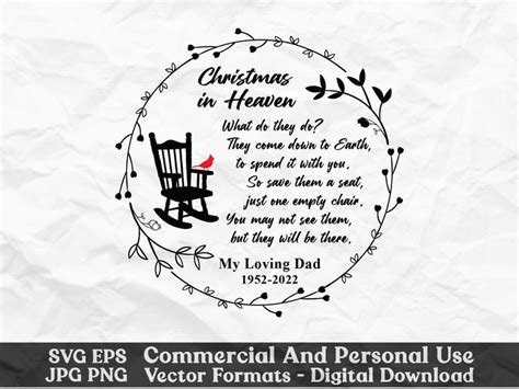 Christmas In Heaven Svg In Loving Memory Svg Rip Svg Save Them A