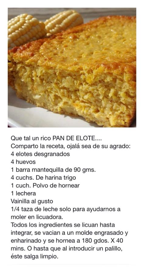 Pan De Elote Receta Nestle