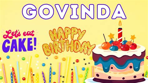 Happy Birthday Govinda Birthday Of Govinda Best Birthday Wishes Youtube