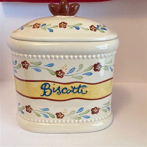 Nonni’s Dining Vintage Handmade For Nonnis Ceramic Biscotti Canister Poshmark