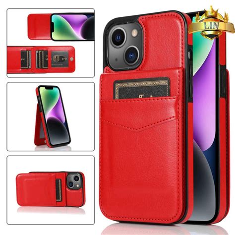 Одноцветный чехол с подставкой для iPhone 13 Mini , кожаный чехол-D8 ...
