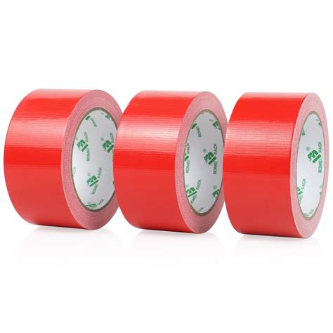 Bomei Pack Pack Heavy Duty Red Duct Tape Residue Free Waterproof