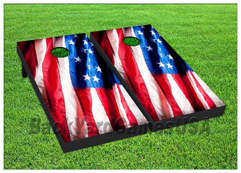 VINYL WRAPS Cornhole Boards DECALs USA Flag Stars Bag Toss Etsy