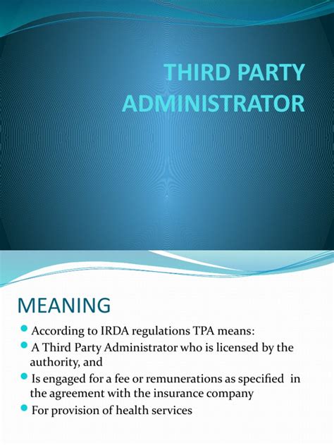 how to become a third party administrator