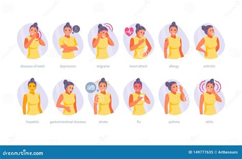 Common Diseases Vector Stock Vector Illustration Of Infection 149777635
