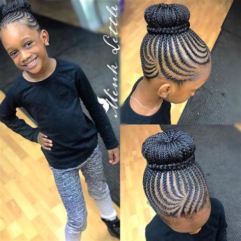 18+ Brilliant African American Kid Braided Bun Hairstyles