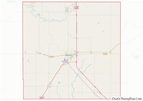 Map of McPherson County, Kansas